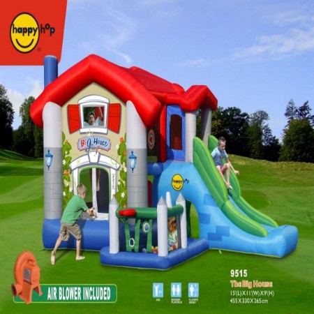 Napihljiv trampolin BIG HOUSE za otroke - HAPPY HOP