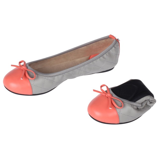 Balerinke za žene OLIVIA Dove Grey - Coral - Butterfly Twists