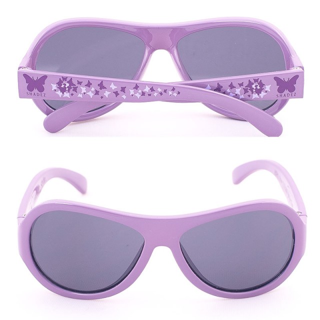 Vijolična sončna očala za punce s potiskom Butterflies Purple - Shadez
