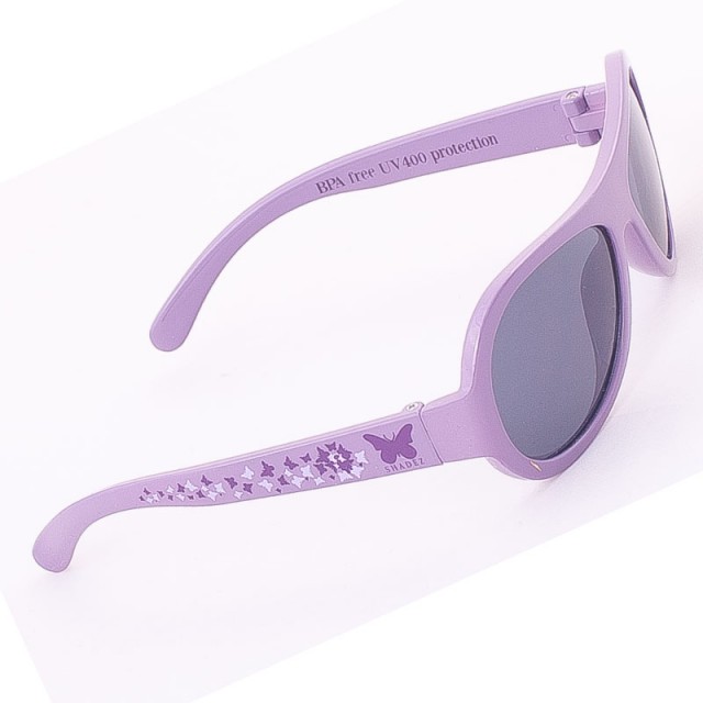 Vijolična sončna očala za punce s potiskom Butterflies Purple - Shadez