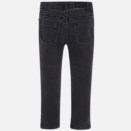 Črne jeans hlače za punce z spranim izgledom - Mayoral