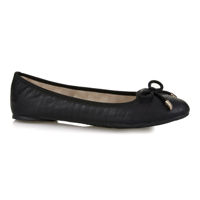 Balerinke za žene FRANCESCA Black Croc - Butterfly Twists