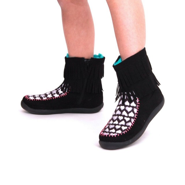Polvisoki kosmateni škornji za punce Fringe Boots v barvi Friendship - Chooze