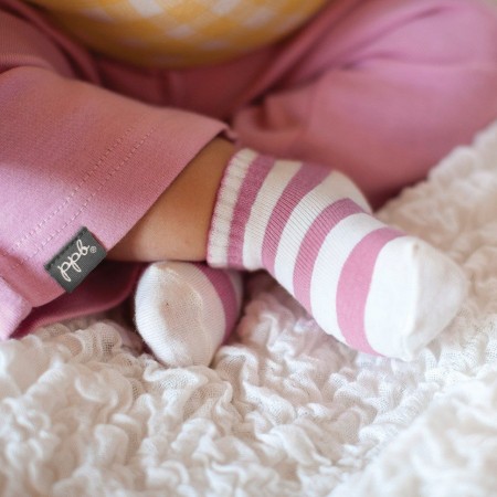 Darilni komplet nogavičk iz organskega bombaža za novorojenčice Girl Stripe - Petunia Pickle Bottom