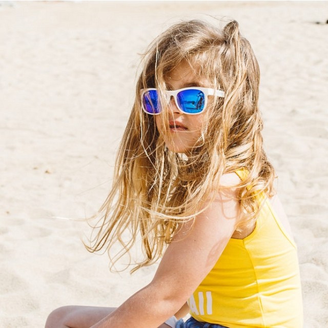 Polarizirana sončna očala za otroke VIP White - Blue - Shadez