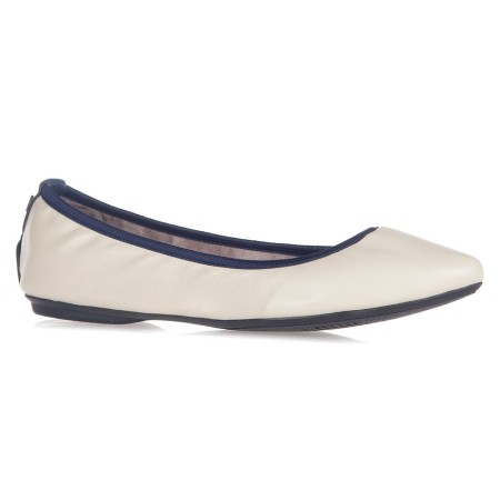 Balerinke s spominsko peno JANEY Cream Navy - Butterfly Twists