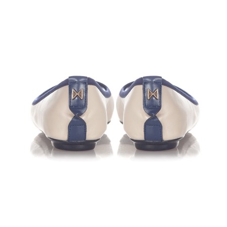 Balerinke s spominsko peno JANEY Cream Navy - Butterfly Twists