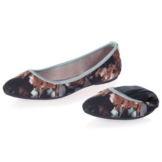 Balerinke s spominsko peno JANEY Mint Blurred Floral - Butterfly Twists