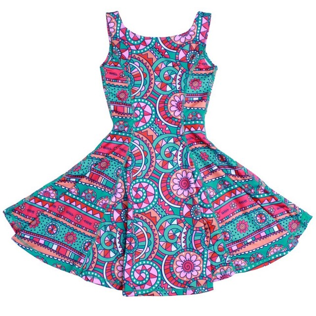 Obleka za punce Flow Dress v potisku Zen - Chooze