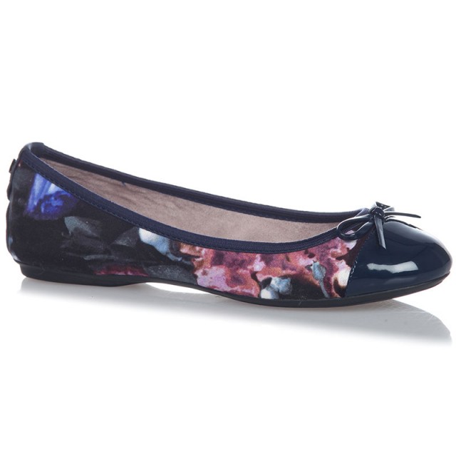 Balerinke za žene OLIVIA Navy Blurred Floral - Butterfly Twists