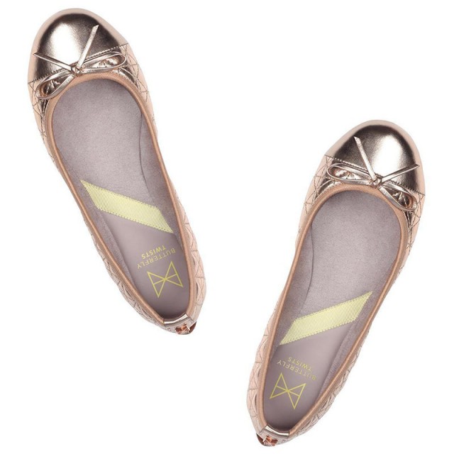 Balerinke s spominsko peno OLIVIA Rose Gold - Butterfly Twists