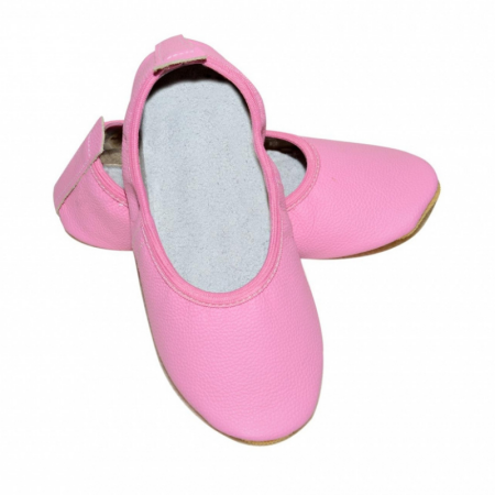 Kožne papuče za djecu BALERINA FLEX roza - Copa Cop