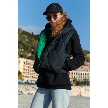 Dvostranski brezrokavnik Mystic Green Vest - NAOKO