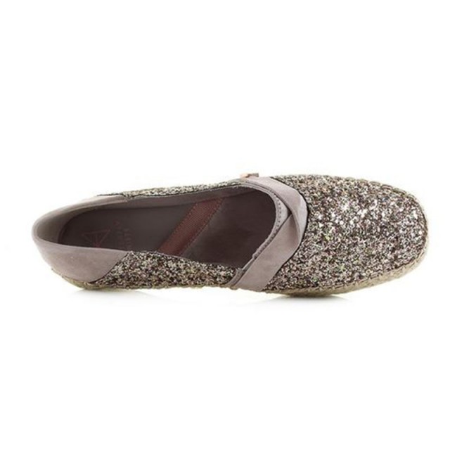 Espadrile s spominsko peno MAYA Rose Gold Glitter - Butterfly Twists