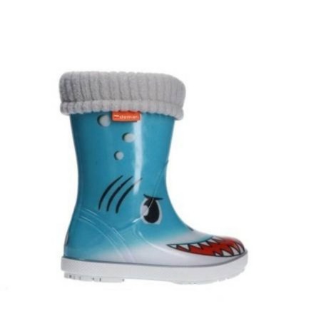 Podloženi dežni škornji za fante Shark - Demar