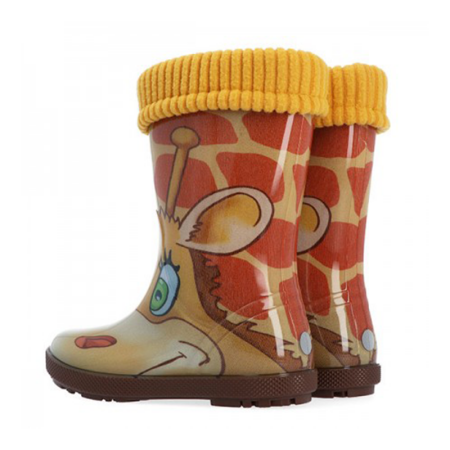 Podloženi dežni škornji za otroke Žirafa - Demar