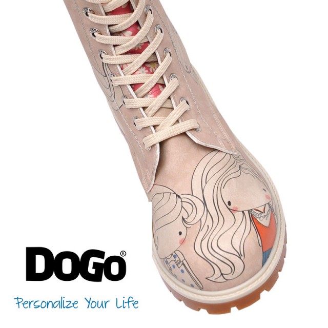 Podloženi škornji s potiskom MY OLD FRIENDS za punce in ženske - DOGO