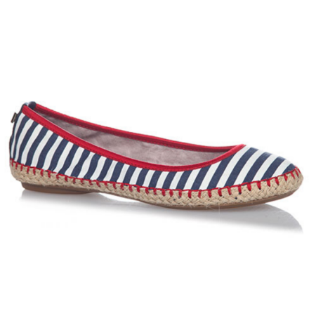 Balerinke za žene GIGI Navy/White Stripe - Butterfly Twists