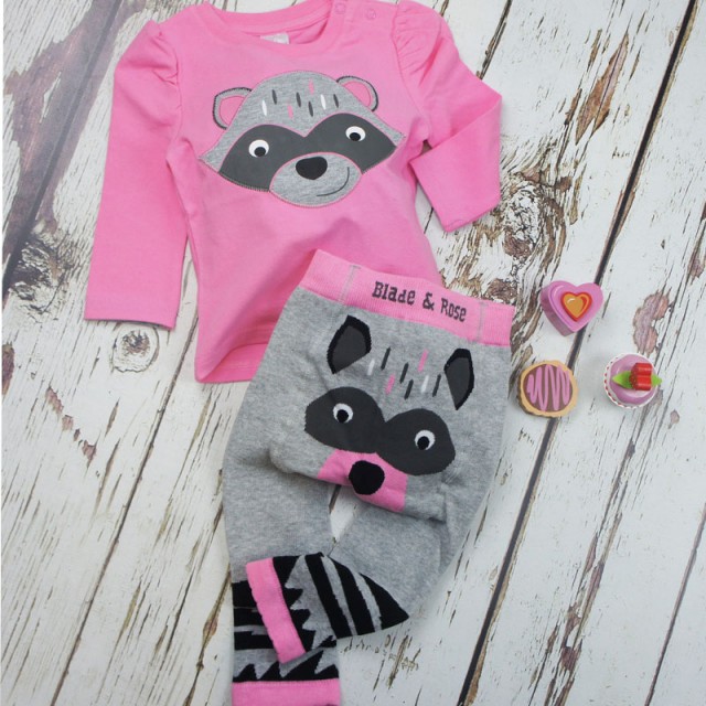 Pamučne legice za cure RACOON PINK set - Blade 