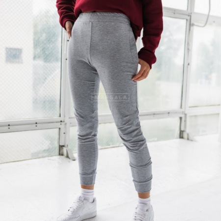 Sive športne hlače Slender Grey - By Marsala