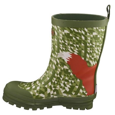 Dežni škornji iz naravne gume Jolly s potiskom Big Fox Green za fante - Viking