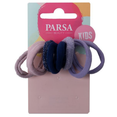 Komplet 9-ih elastik za lase Soft Purple Rhapsody - Parsa