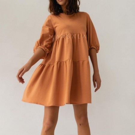Bombažna, lahkotna obleka Blush Orange - By Marsala