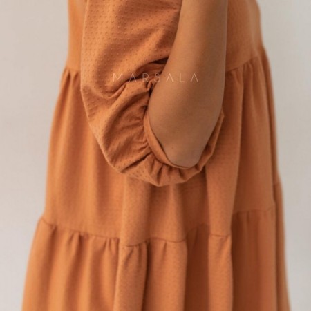 Bombažna, lahkotna obleka Blush Orange - By Marsala