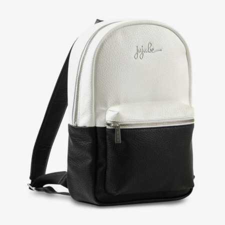 Nahrbtnik iz veganskega usnja Mini Backpack Black/White - Ju Ju Be