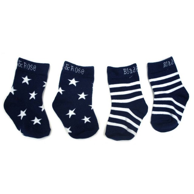 Set čarapa NAVY STRIPE - STAR SOCKS za dečke plavi - Blade 