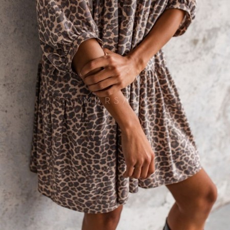 Lahkotna obleka Blush Leopard - By Marsala