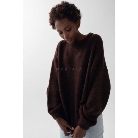 Pleten pulover Rivero Brown - By Marsala