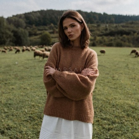 Pleten pulover za ženske Rivero Camel - By Marsala