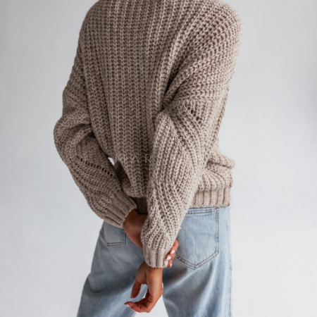 Pleten pulover za ženske VENEZIA Light Beige - By Marsala