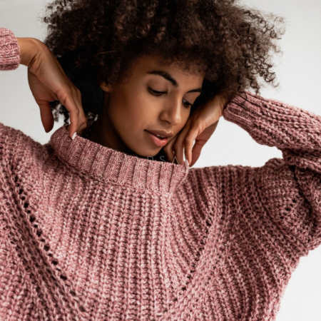 Pleten pulover za ženske VENEZIA Powder Pink - By Marsala