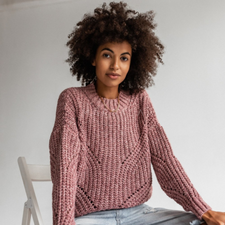 Pleten pulover za ženske VENEZIA Powder Pink - By Marsala