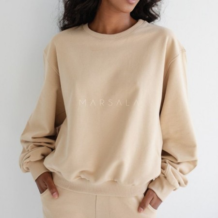 Hoodie PONTE Intense Beige - By Marsala