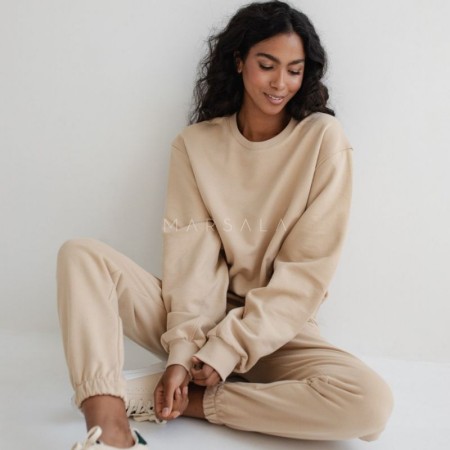 Hoodie PONTE Intense Beige - By Marsala