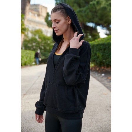 Črn športen pulover s kapuco West Breeze za ženske - Naoko