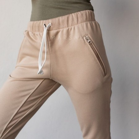 Športne hlače za ženske in punce Active Beige - Marsala