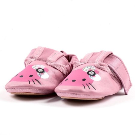 Usnjeni copatki BabySoft Dusty Pink Hello Kitty - Alenka copati