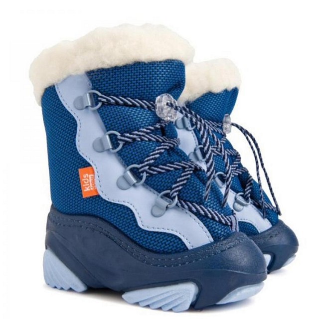 Zimski volneni škornji v modri barvi za fantke Snow Mar - Demar