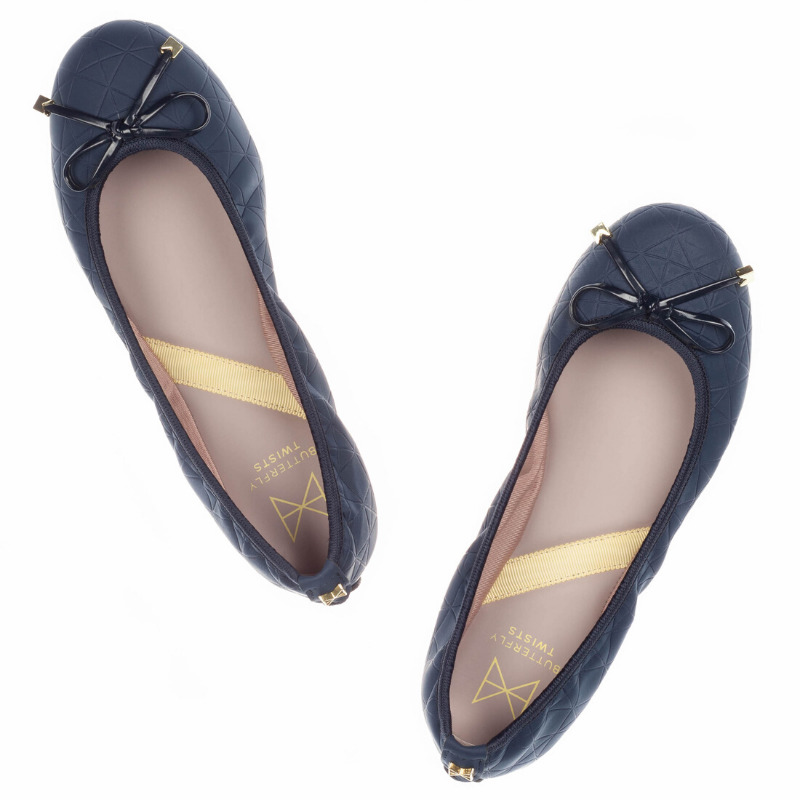 Balerinke Frankie Navy Rubber - Butterfly Twists