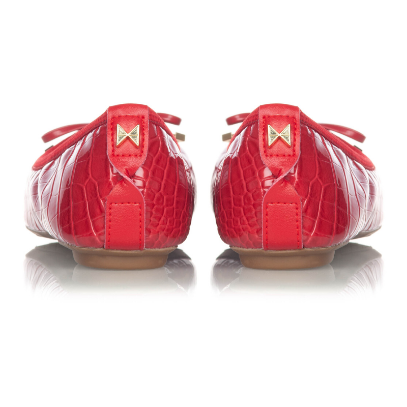 Rdeče balerinke Frankie Red Croc - Butterfly Twists