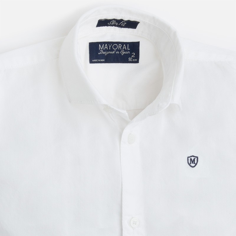 Bela srajca s kratkimi rokavi za fante, detajli - Mayoral