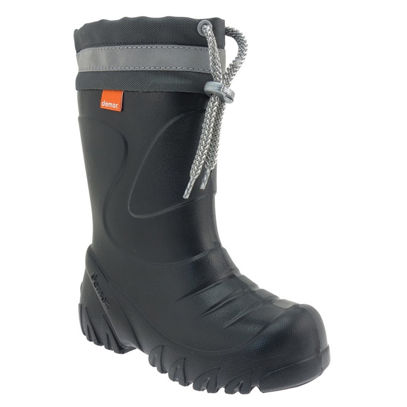 Vodo-odporni zimsko-dežni škornji z volnenim vložkom Mammut Black za punce - Demar