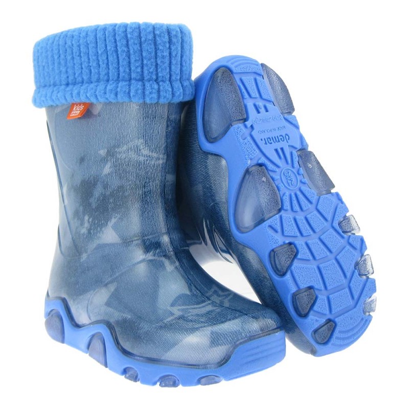 Podloženi dežni škornji za fante Jeans - Demar