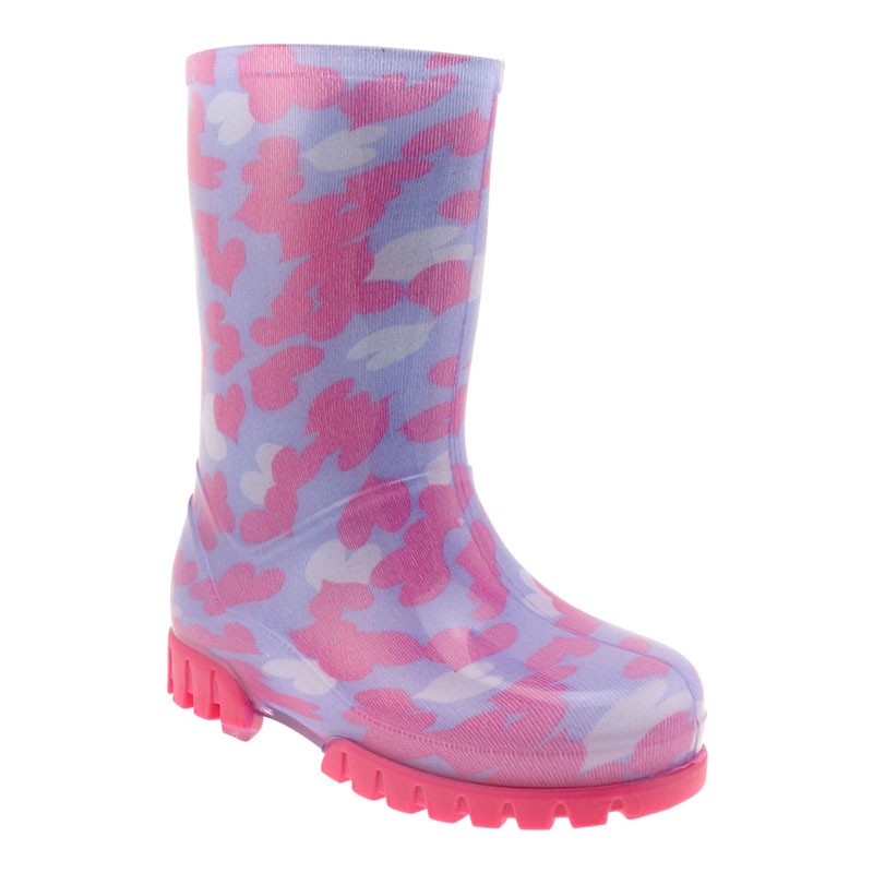 Čizme za kišu za cure s ružičastim srcima - Demar
