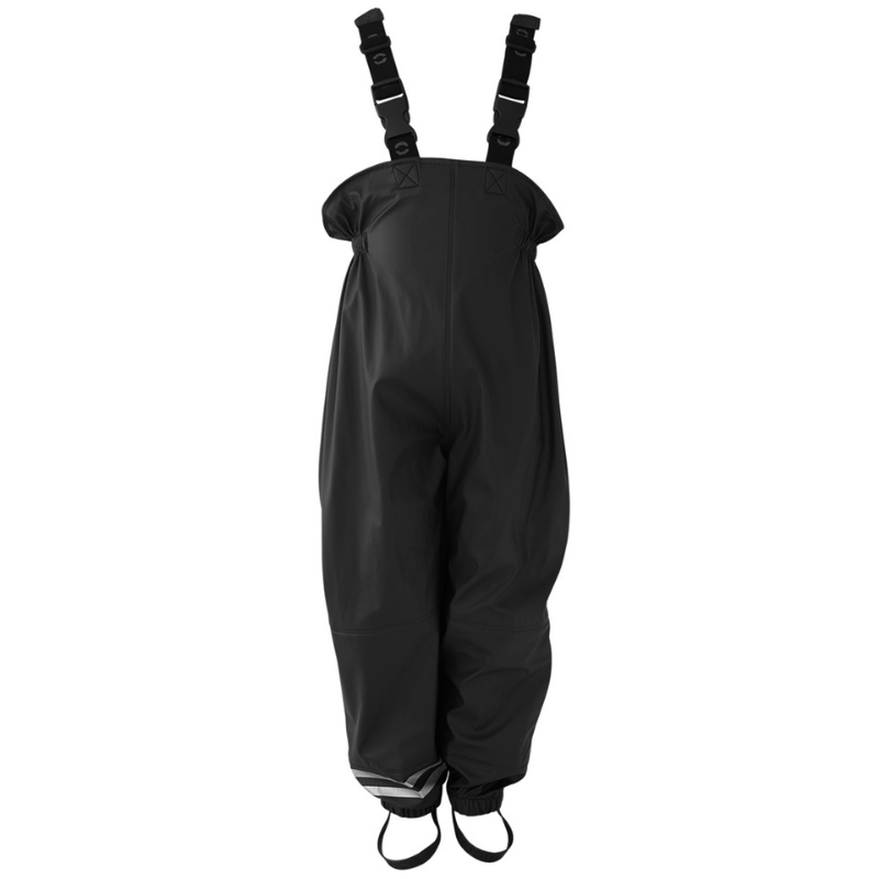 Dežne hlače za otroke z naramnicami (do velikosti 104 cm) v črni barvi - Mikk - Line