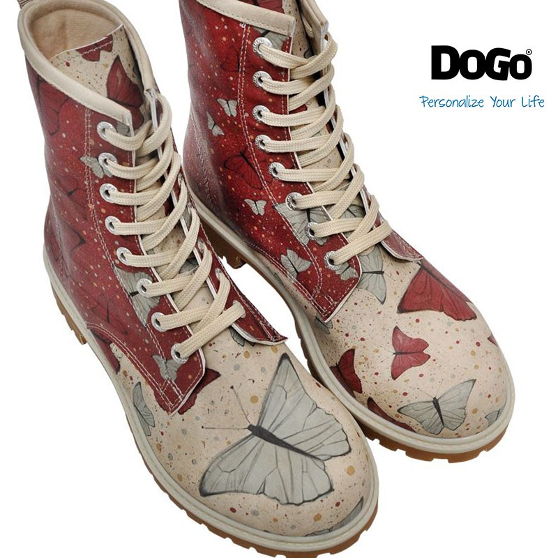 Podloženi škornji s potiskom THE COCOON za ženske - DOGO